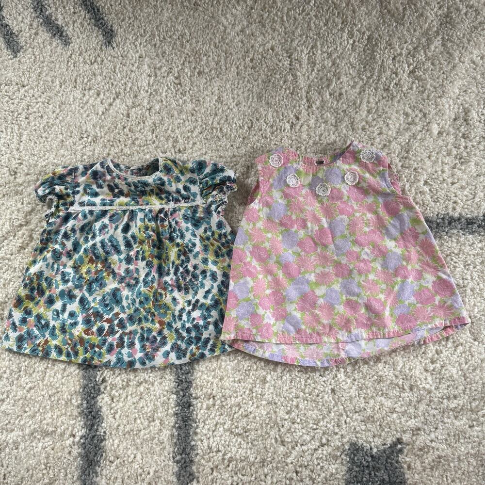 Vtg Baby Girl Top Pink Shirt Set 2T Toddler Kids Spring Pink Floral Handmade